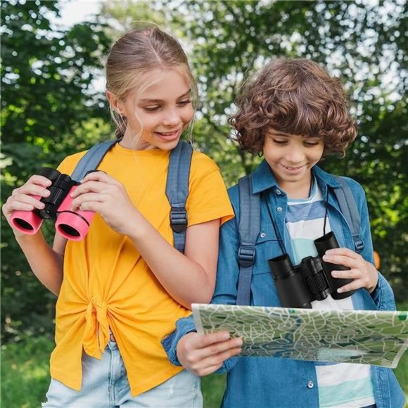 9 Pack Shockproof Mini Compact Binoculars for Kids 3-12 Years, 9 Colors - Picture 6 of 7